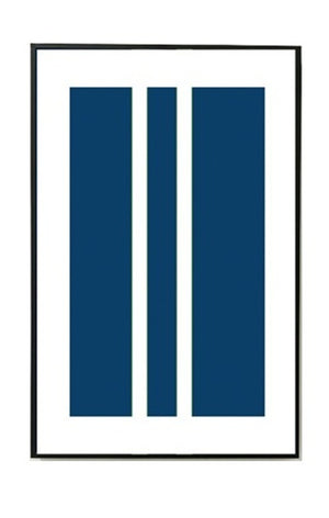 Blue with White Stripes