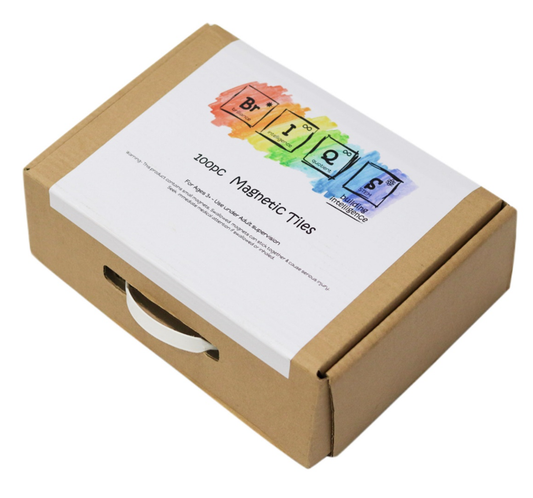 BrIQs - 100 Piece Magnetic Tiles Set