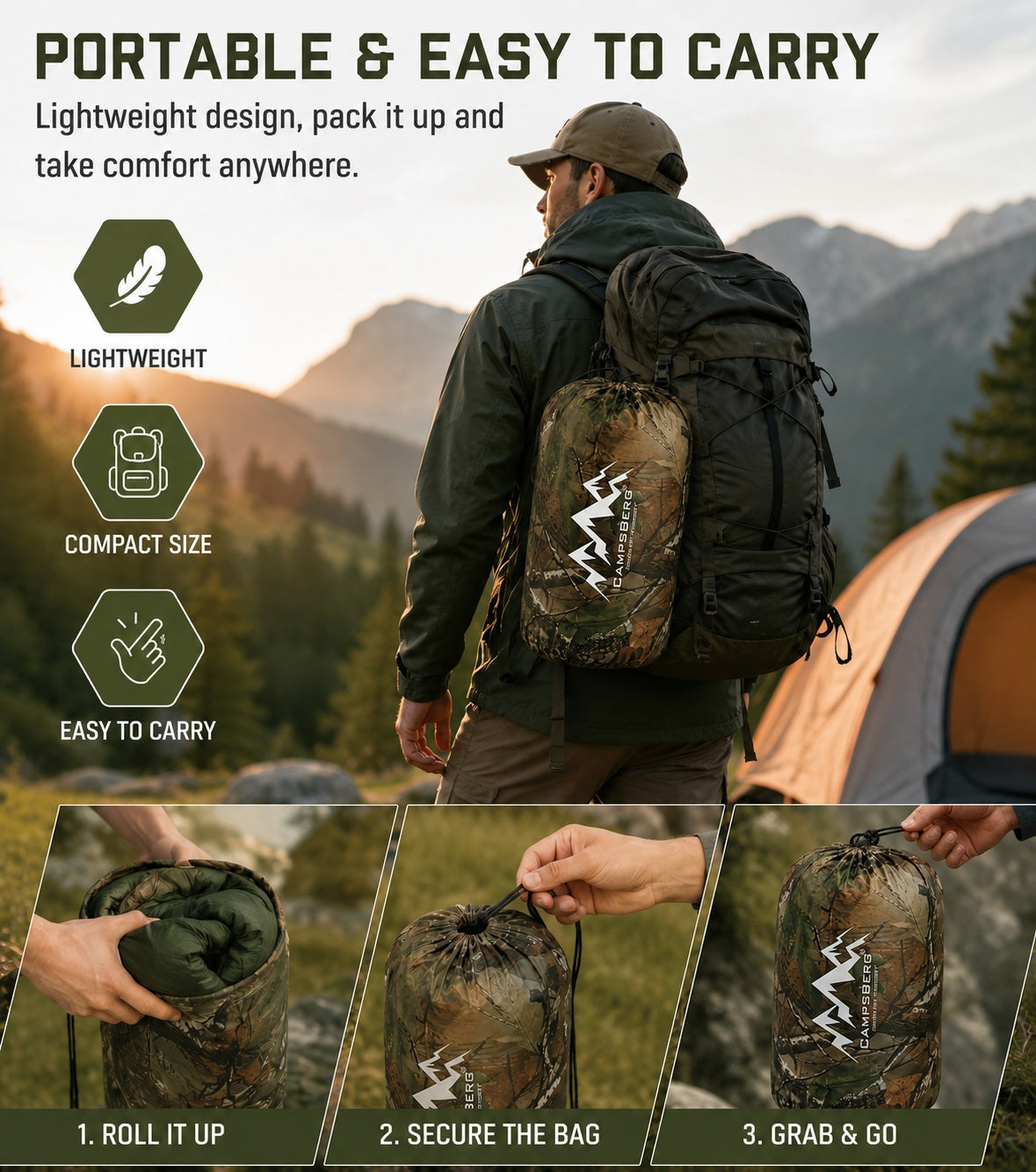 Campsberg Forest Camo Sleeping Bag