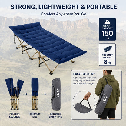 CampsBerg - EasyRest Heavy Duty Bed + Mattress