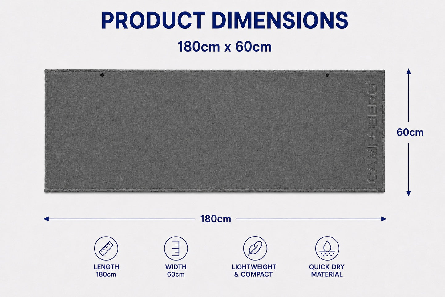 CampsBerg - Quick-Dry Microfibre Towel