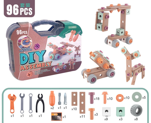BrIQs - DIY 96pc Building & Tool Set