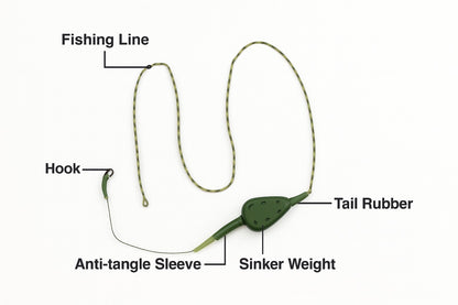 Carp Specimen Trace Rig Flat Pear Weight