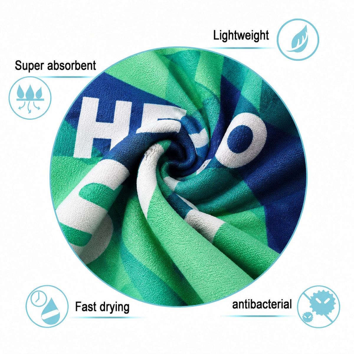 CampsBerg - Quick Dry Microfibre Beach Towel - Summer Stripes