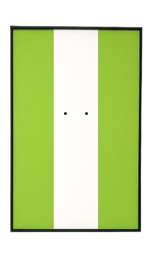 Green with White Stripes