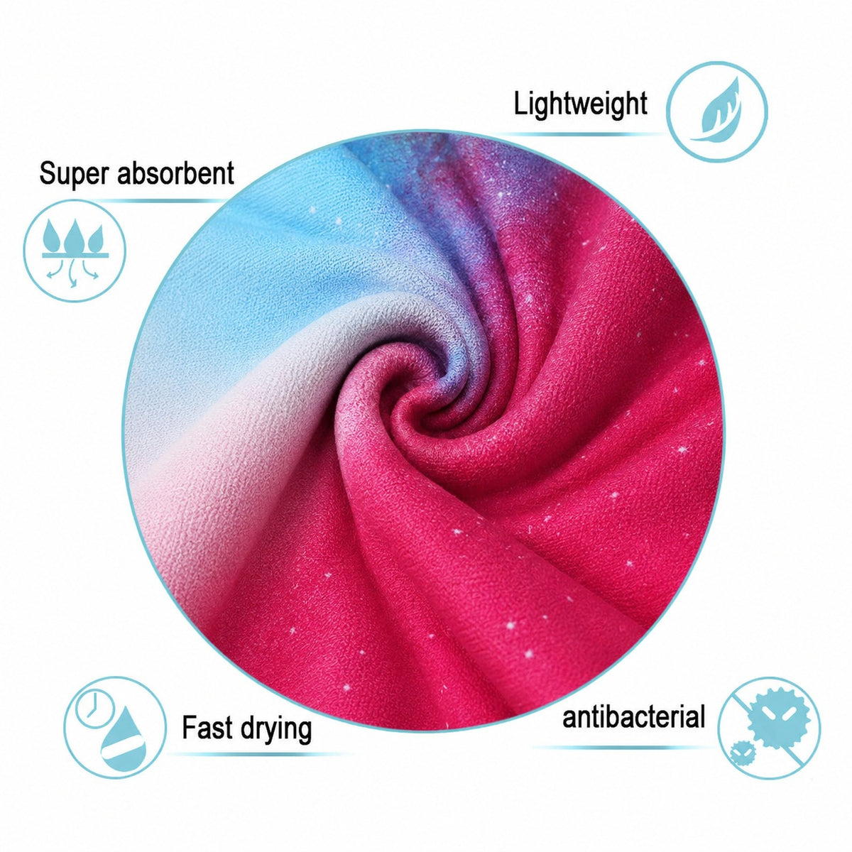 CampsBerg - Quick Dry Microfibre Beach Towel - Summer Stripes