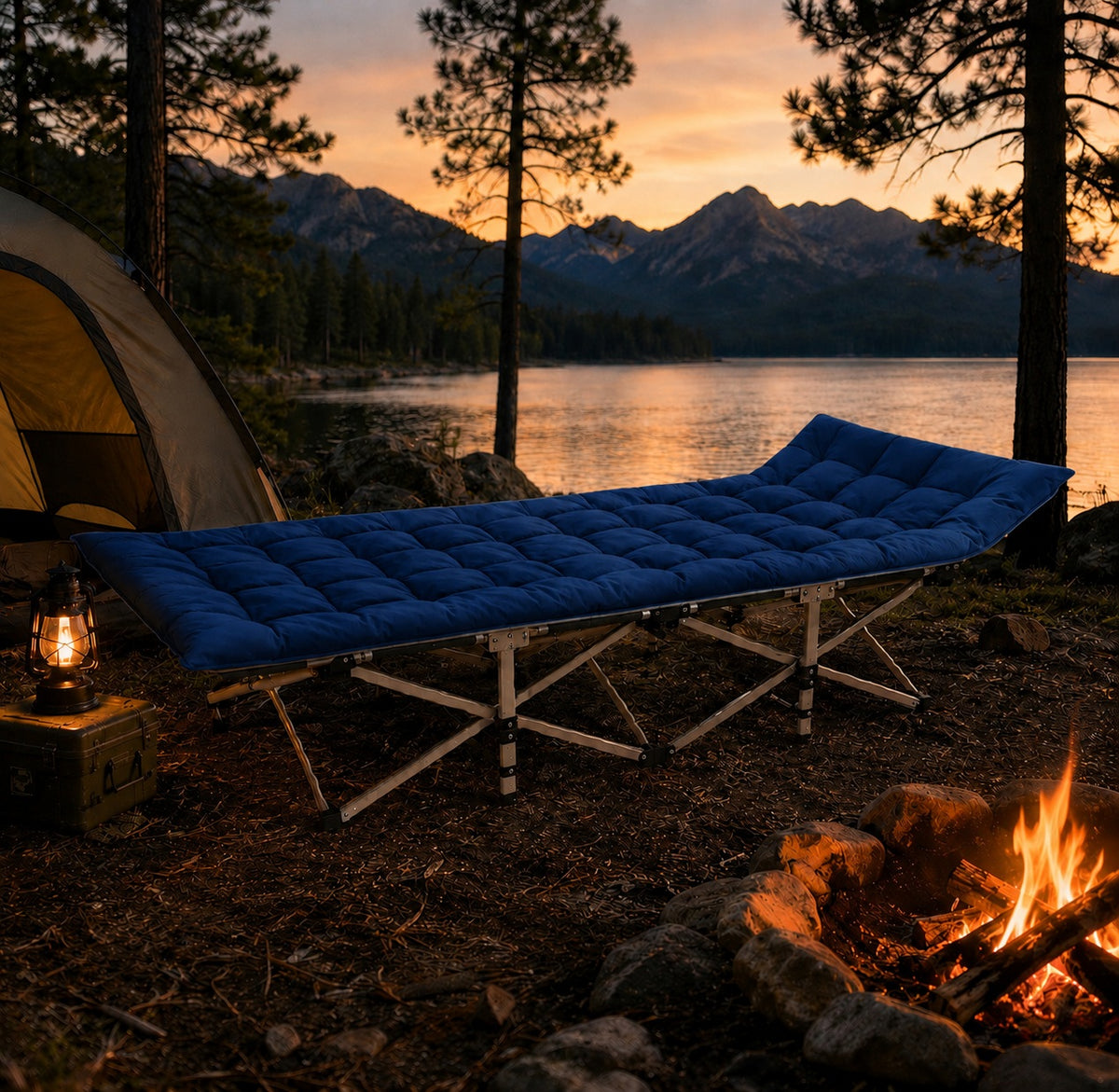 CampsBerg - EasyRest Heavy Duty Bed + Mattress