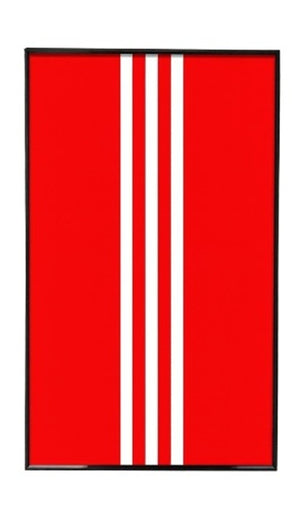 Red with White Stripes