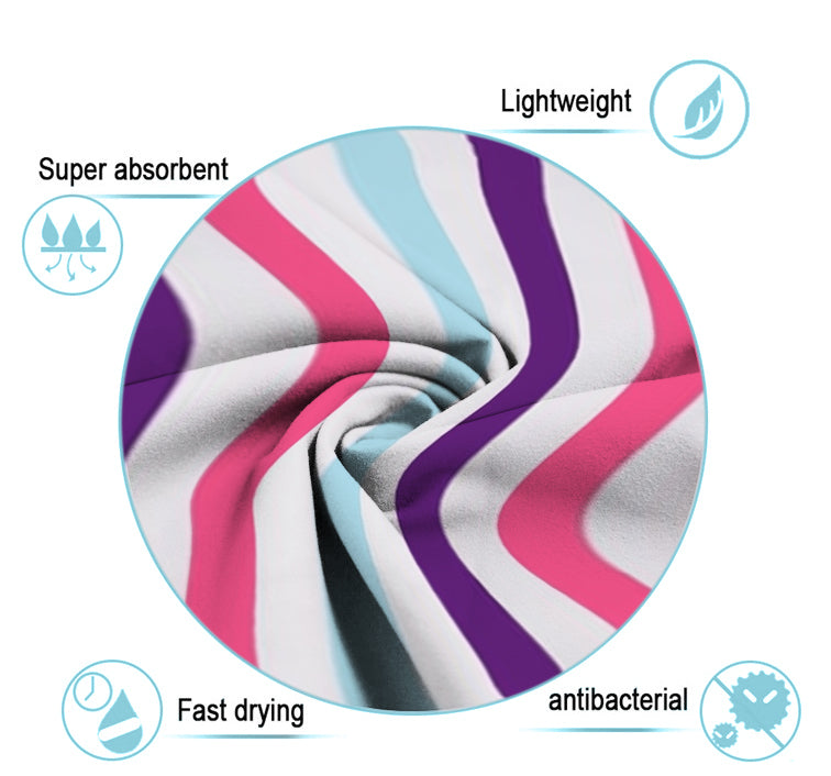 CampsBerg - Quick Dry Microfibre Beach Towel - Summer Stripes