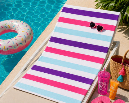 CampsBerg - Quick Dry Microfibre Beach Towel - Summer Stripes