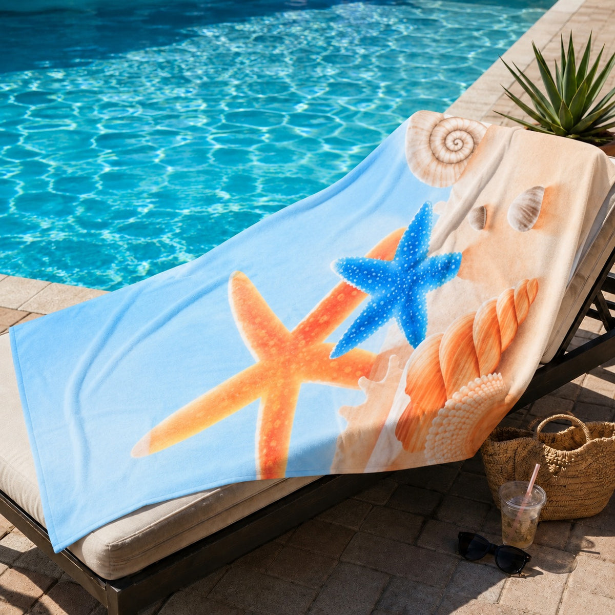 CampsBerg - Quick Dry Microfibre Beach Towel - Summer Stripes