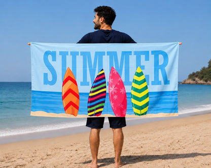 CampsBerg - Quick Dry Microfibre Beach Towel - Summer Stripes