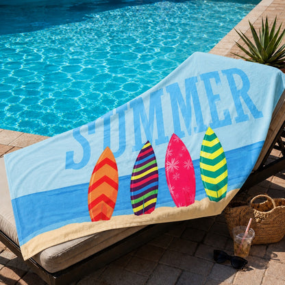 CampsBerg - Quick Dry Microfibre Beach Towel - Summer Stripes