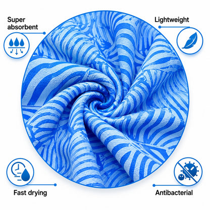 CampsBerg - Quick Dry Microfibre Beach Towel - Summer Stripes