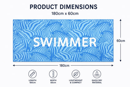 CampsBerg - Quick Dry Microfibre Beach Towel - Summer Stripes